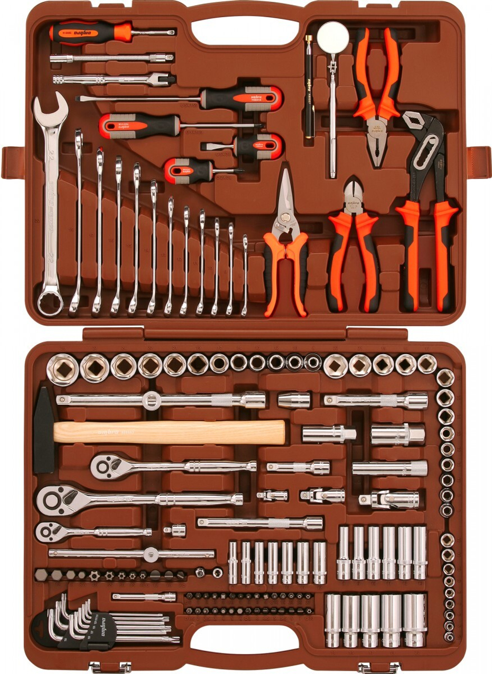 Набор универсального инструмента OMBRA 1/2"DR, 3/8"DR и 1/4"DR (150 предм.)   OMT150S