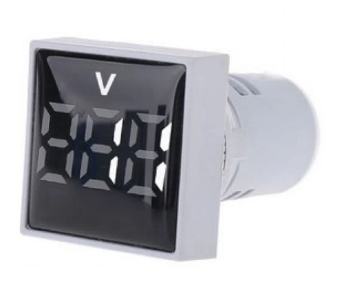 Вольтметр LED AC/50Hz (20-500VAC) DMS-124 синий (дисплей 30х30, корпус 22мм)