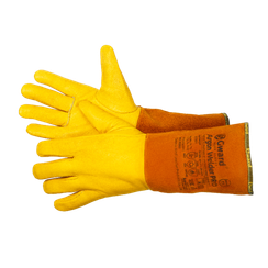 Краги Gward Argon Welder PRO, из спилка, с перчаткой из желтой кожи