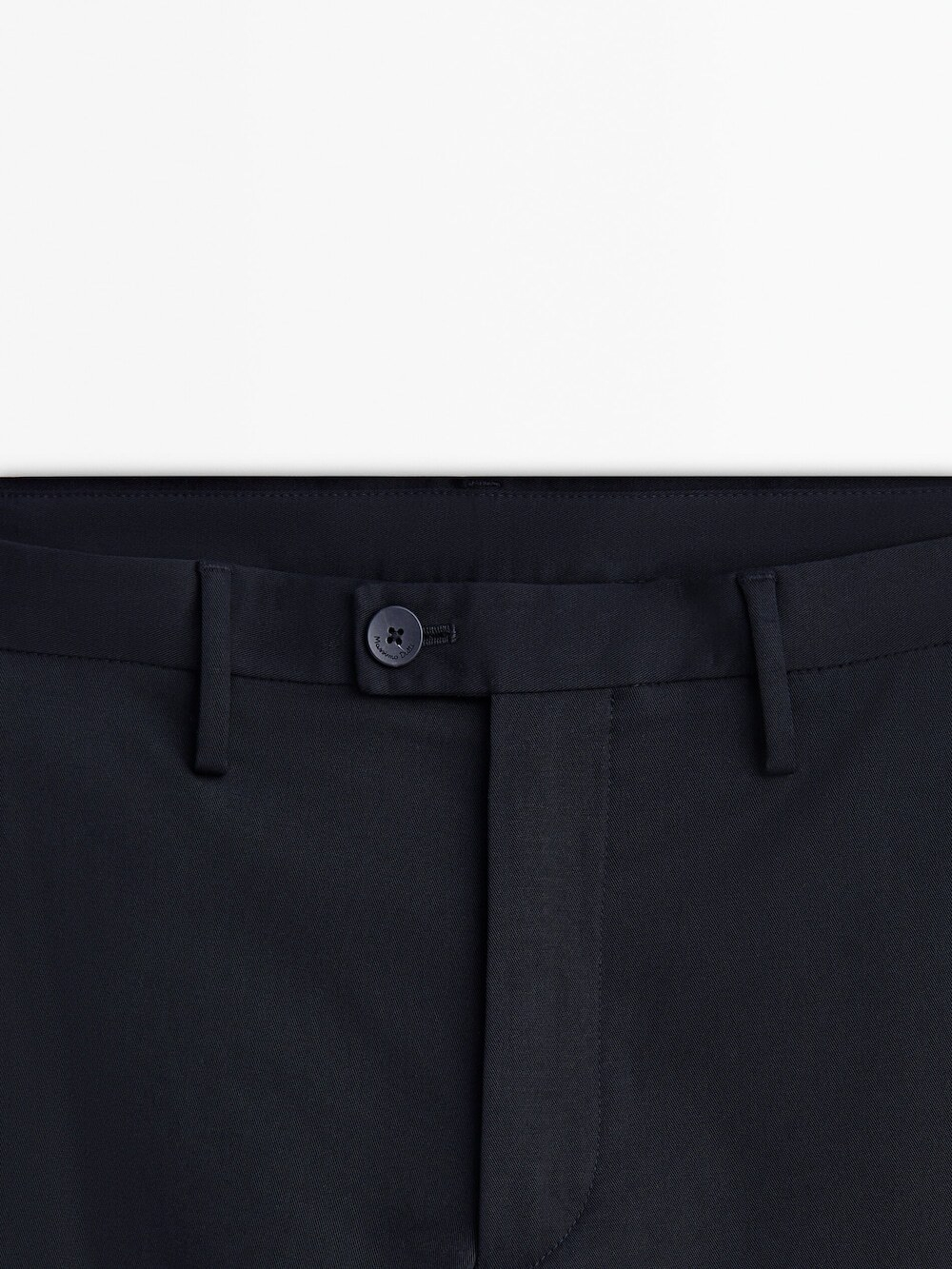 Massimo Dutti Брюки чинос свободного кроя с ремнем, темно-синий