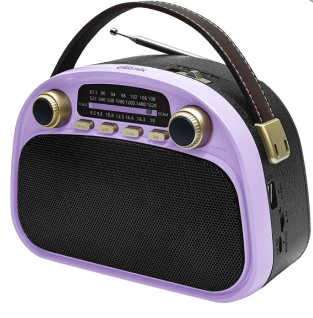 Радиоприемник аккумуляторный RITMIX RPR-040 LAVENDER Bluetooth USB MP3
