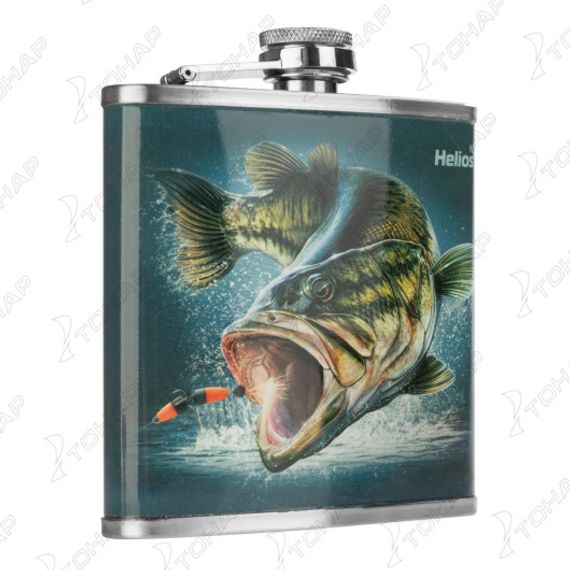 Набор Helios Книга Рыбака (фляжка 210мл + 3 стопки)(HS-KR-F-A20)