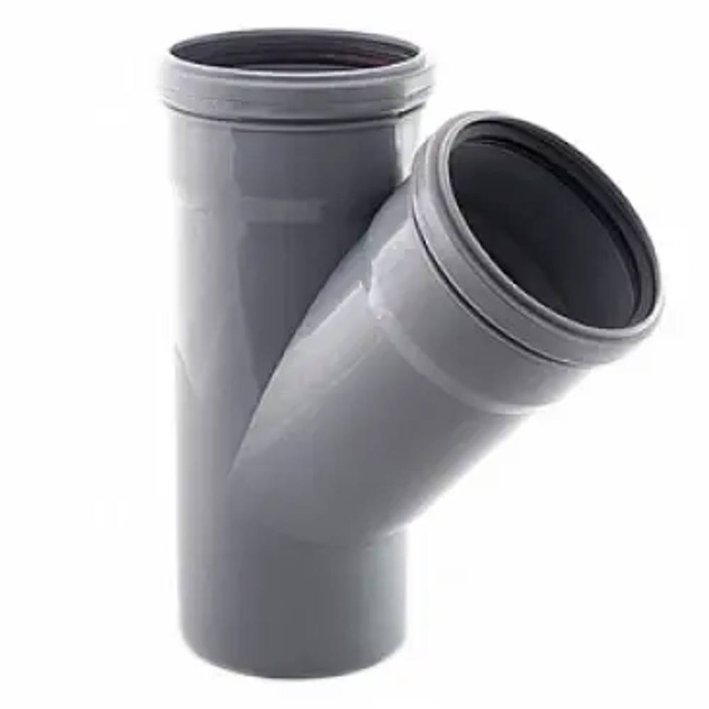 ПП Тройник канализационный серый 110х110х45