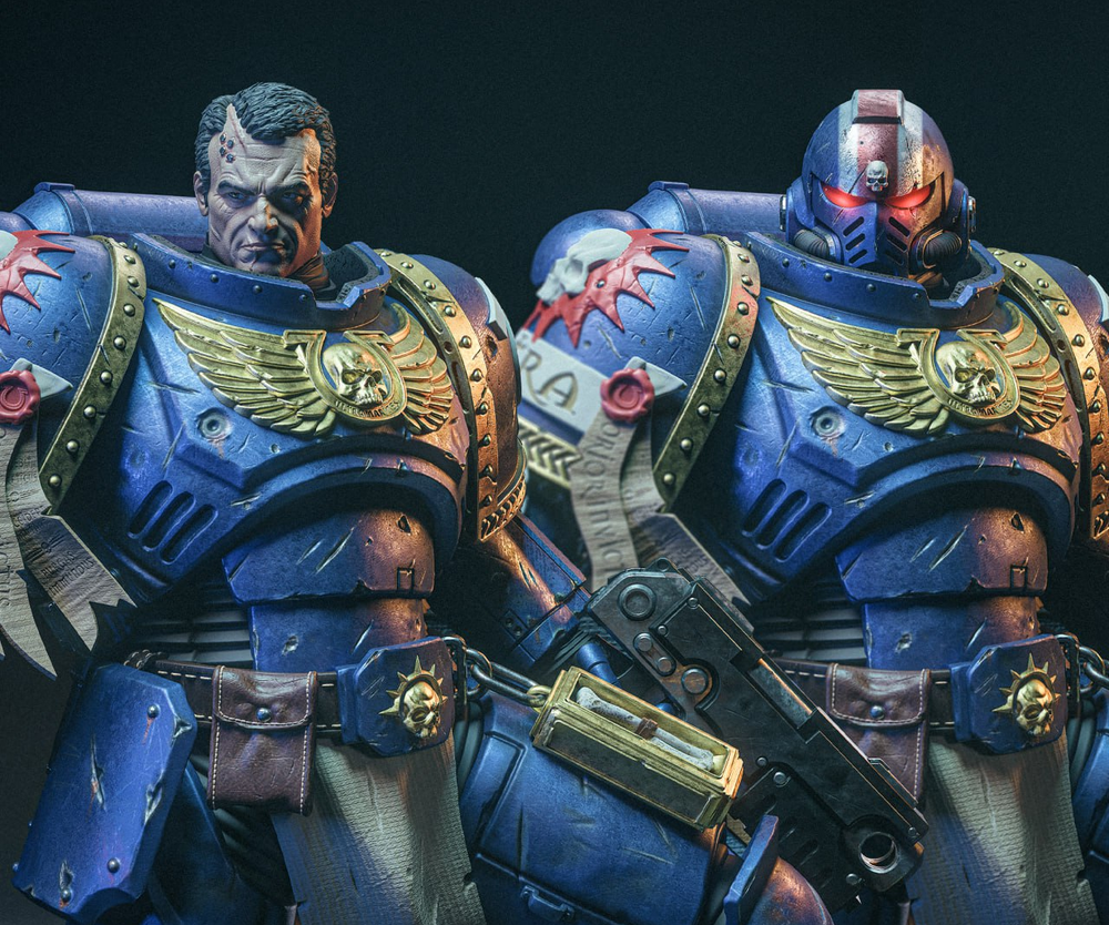 Фигурка, капитан Деметриан Титус, Warhammer 40 000, высота фигурки 19 см