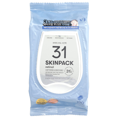 VT Cosmetics, 31 маска для лица, ретинол, 100 шт.