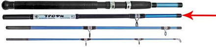 Секция 3 к удилищу силовому Волжанка Трофи 2.4м тест 100-250 гр