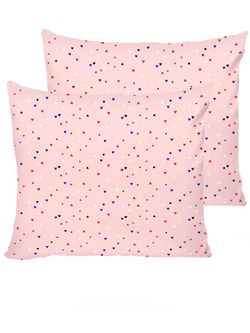 Наволочка комплект 2шт  перкаль Сказка "Сердечки" 70x70 см на молнии