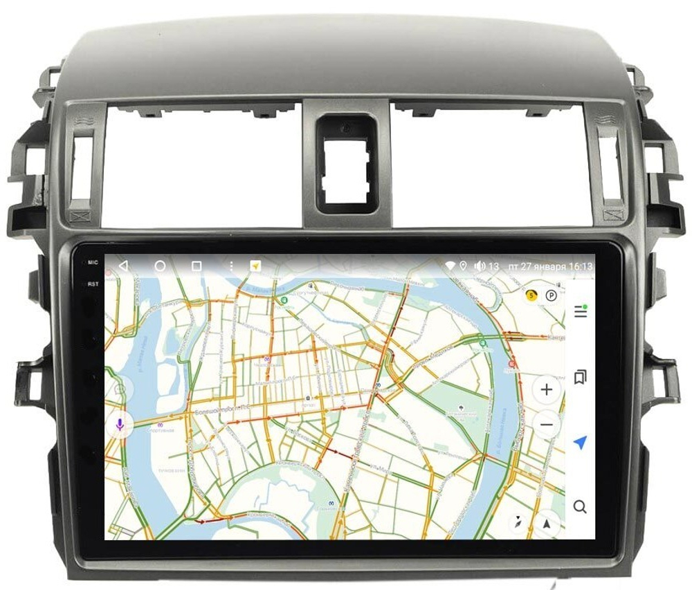 Магнитола для Toyota Corolla E150 2007-2013 (большая рамка) - Vaycar VA77-0063-2K-2 на Android 13, 8-ядер, 2K QLED, ТОП процессор, CarPlay,4G SIM-слот