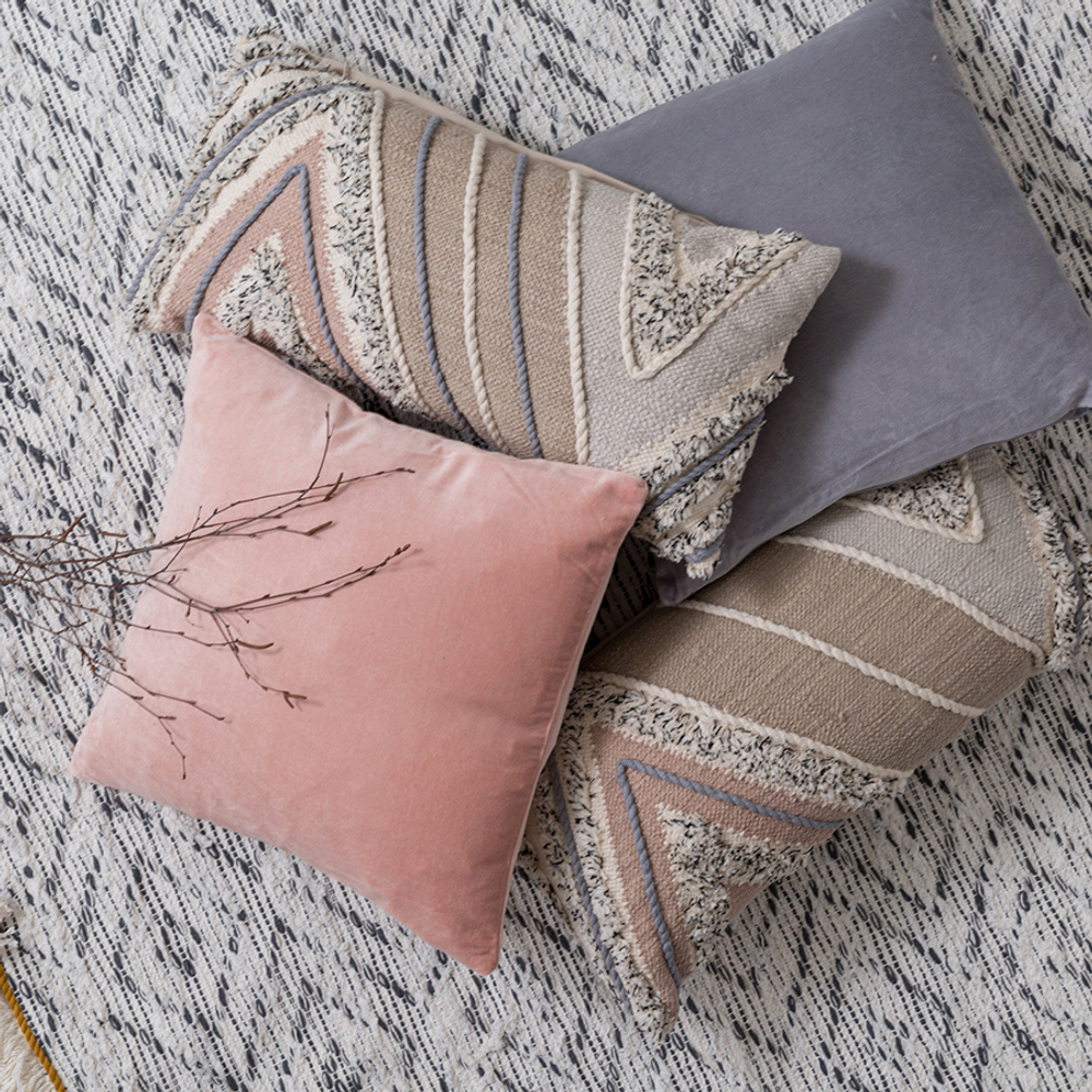 Подушка декоративная с кантом и бахромой из коллекции ethnic, 30х60 см