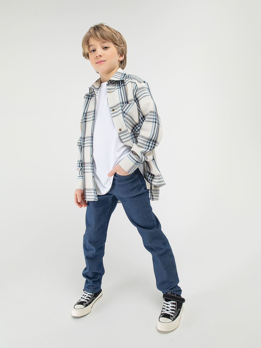 Рубашка "Сине-голубая" 7+