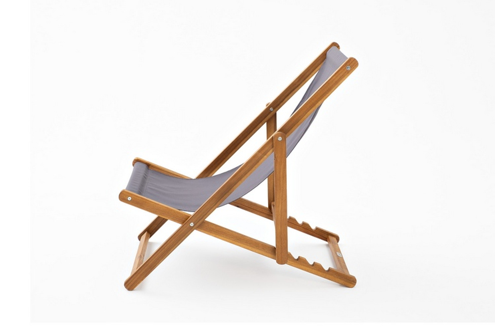 Кресло-шезлонг из акации КАПРИ темно-серый