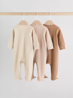 Комбинезон / Cлип для малышей Next AN3-347, 3 шт., Бежевый