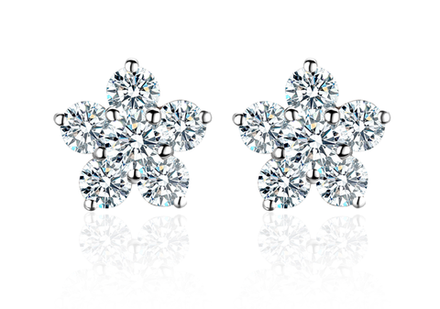 Детские пусеты с лабораторно-выращенными бриллиантами