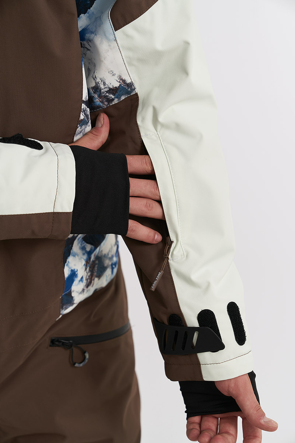 Комбинезон COOLZONE VETER коричневый/принт гора/белый