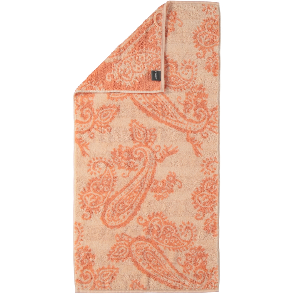 Полотенце махровое 80х150 Cawo Paisley 1068 персиковое Германия фото