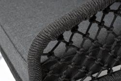 "Канны" лаунж-зона 4-местная из роупа узелкового плетения, каркас алюминий, роуп темно-серый