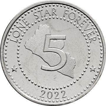 5 долларов 2022 Либерия