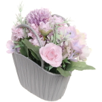 Цветочная композиция «Нежный аромат» 16*10*19см в корзинке, цвет сиренево-розовый
