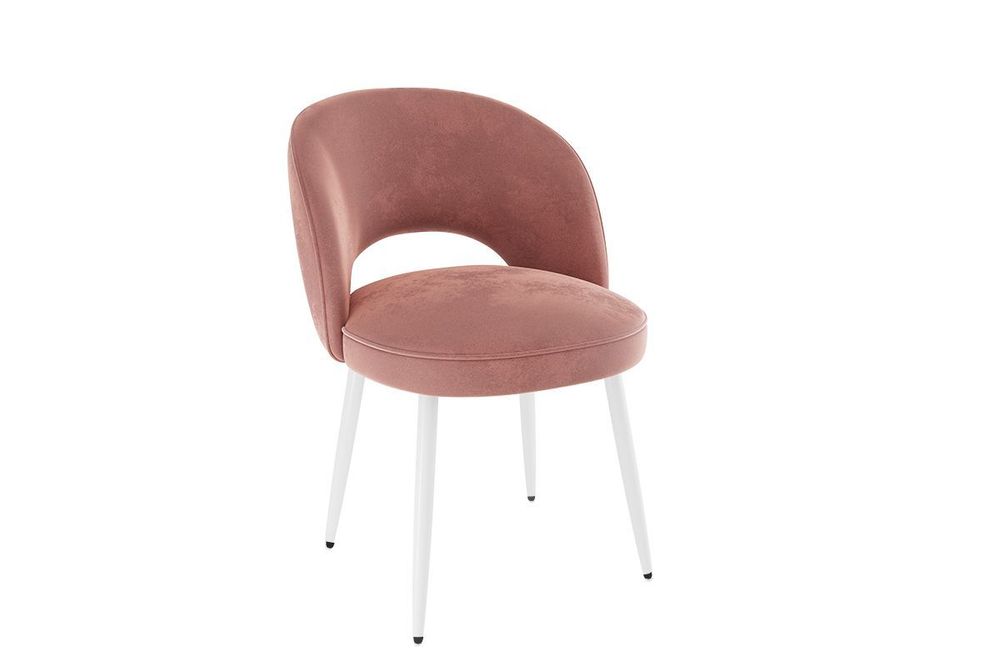 Стул Моли,роза (велюр) ноги белые, Мебельсон