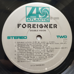 Винтажная виниловая пластинка LP Foreigner Double Vision (USA 1978) I Have Waited So Long