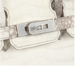 HERMÈS Birkin 25 Himalaya Niloticus Crocodile Diamond‑Encrusted Palladium Hardware, новая