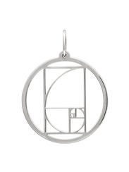Золотое сечение в круге подвеска из серебра