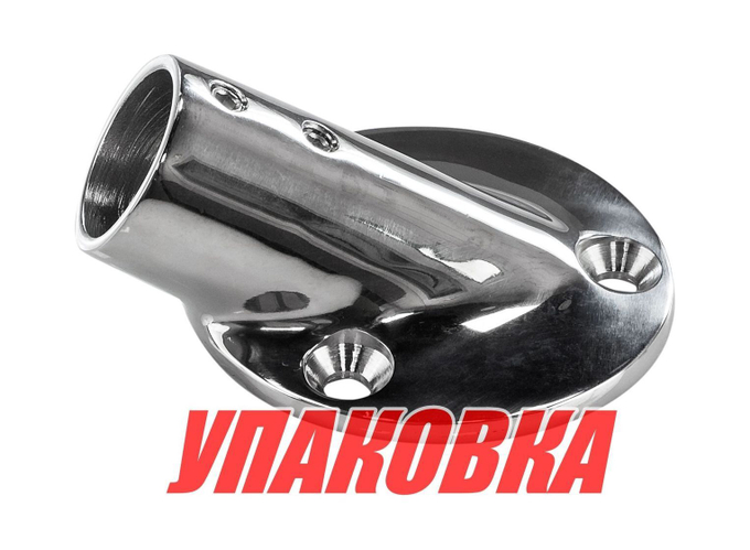 Основание стойки леера (25,4 мм), 30 град, круглое, Marine Rocket (упаковка из 5 шт.)