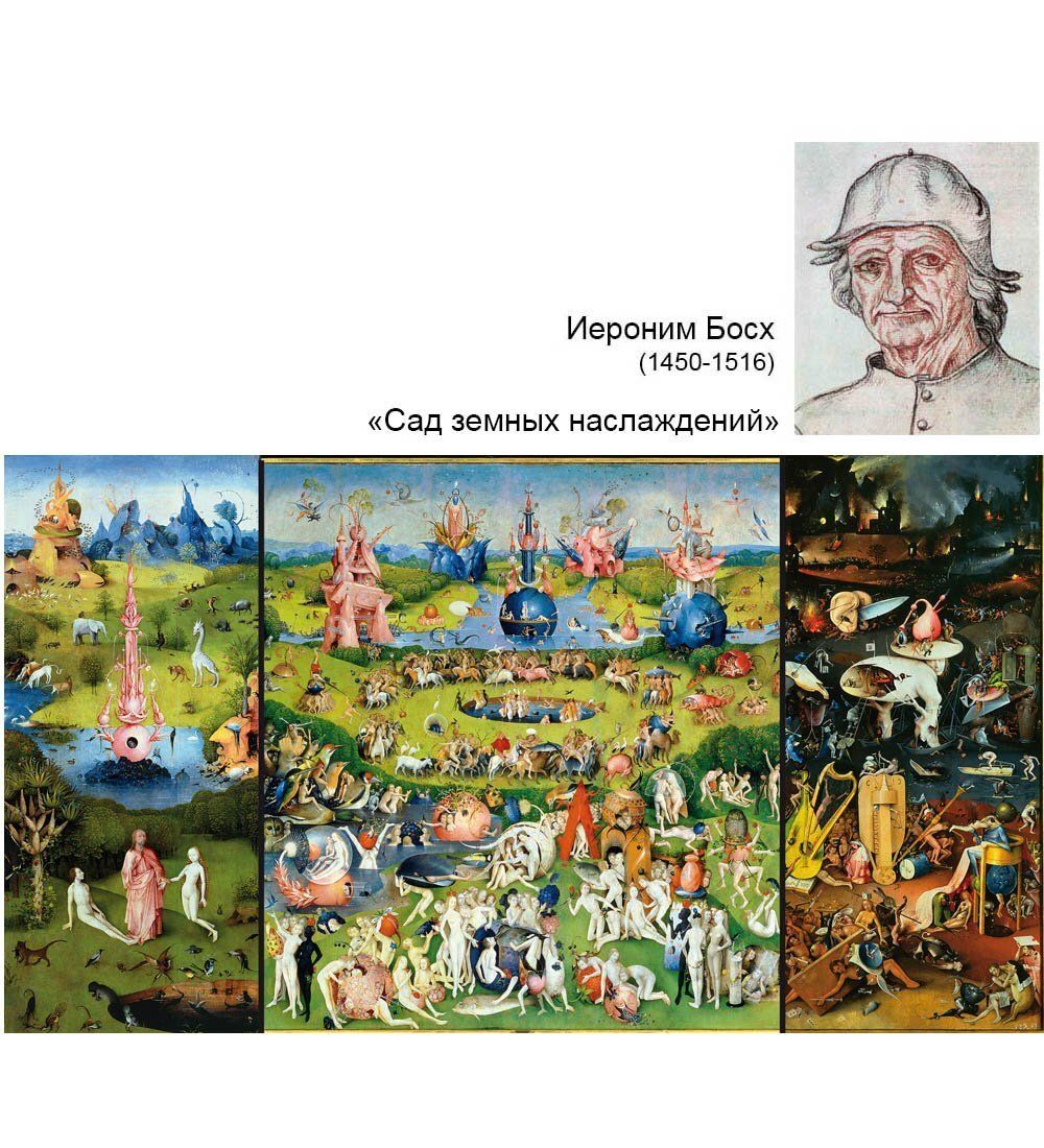 pr-JB24 Фрагмент триптиха «Сад земных наслаждений» И.Босх (Museum.Parastone)