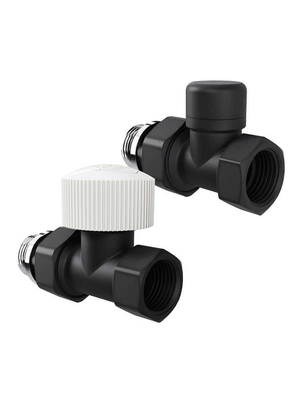 Набор термостатический для радиатора прямой 1/2 Design М30х1.5 Черный Royal Thermo