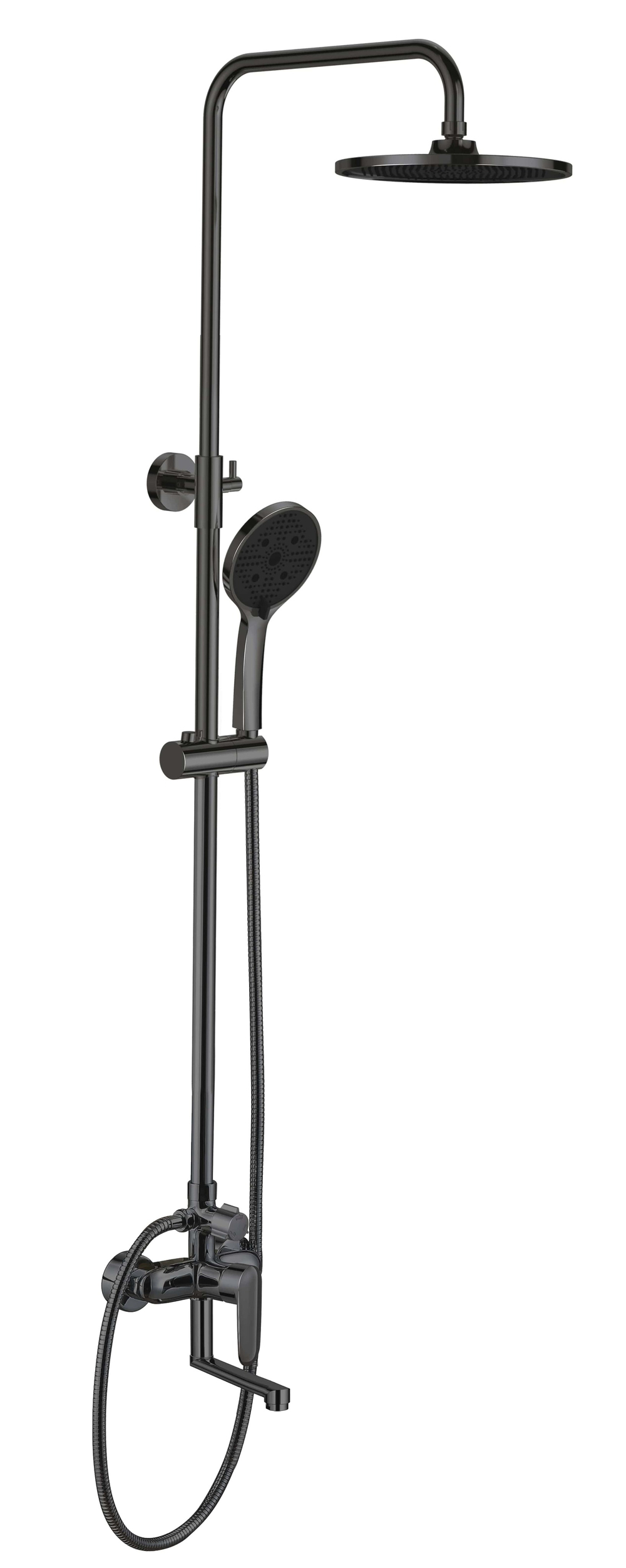 Душевая система ESKO "Lagos Gun Metal", оружейная сталь, арт. ST205LGGM