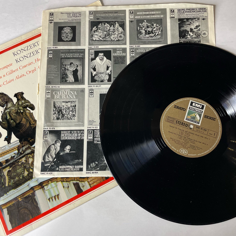 Винтажная виниловая пластинка LP J. Haydn Йозеф Гайдн, Georges Barboteu, Gilbert Coursier, Konzert Fur Trompete Es dur, Konzert Fur 2 Horner Es dur (Германия 1977)