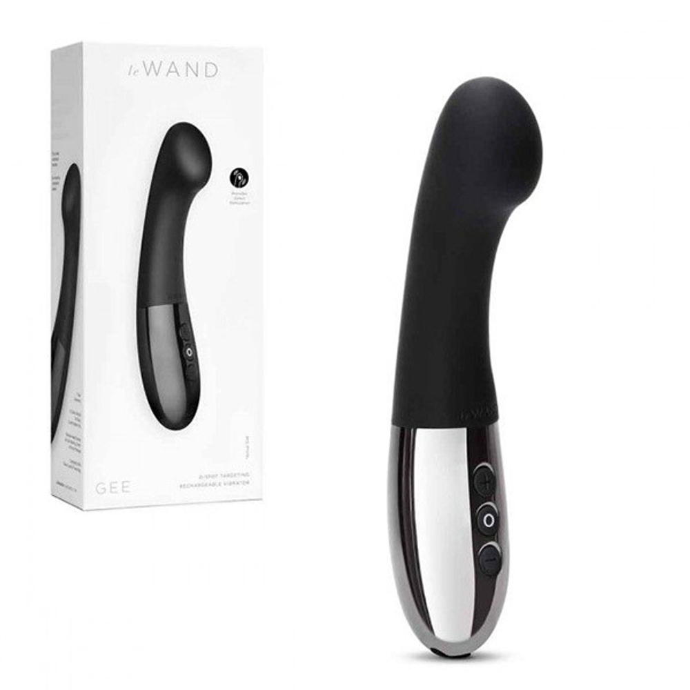 Черный стимулятор для точки G 16,6см Le Wand Gee Black LW-038-BLK