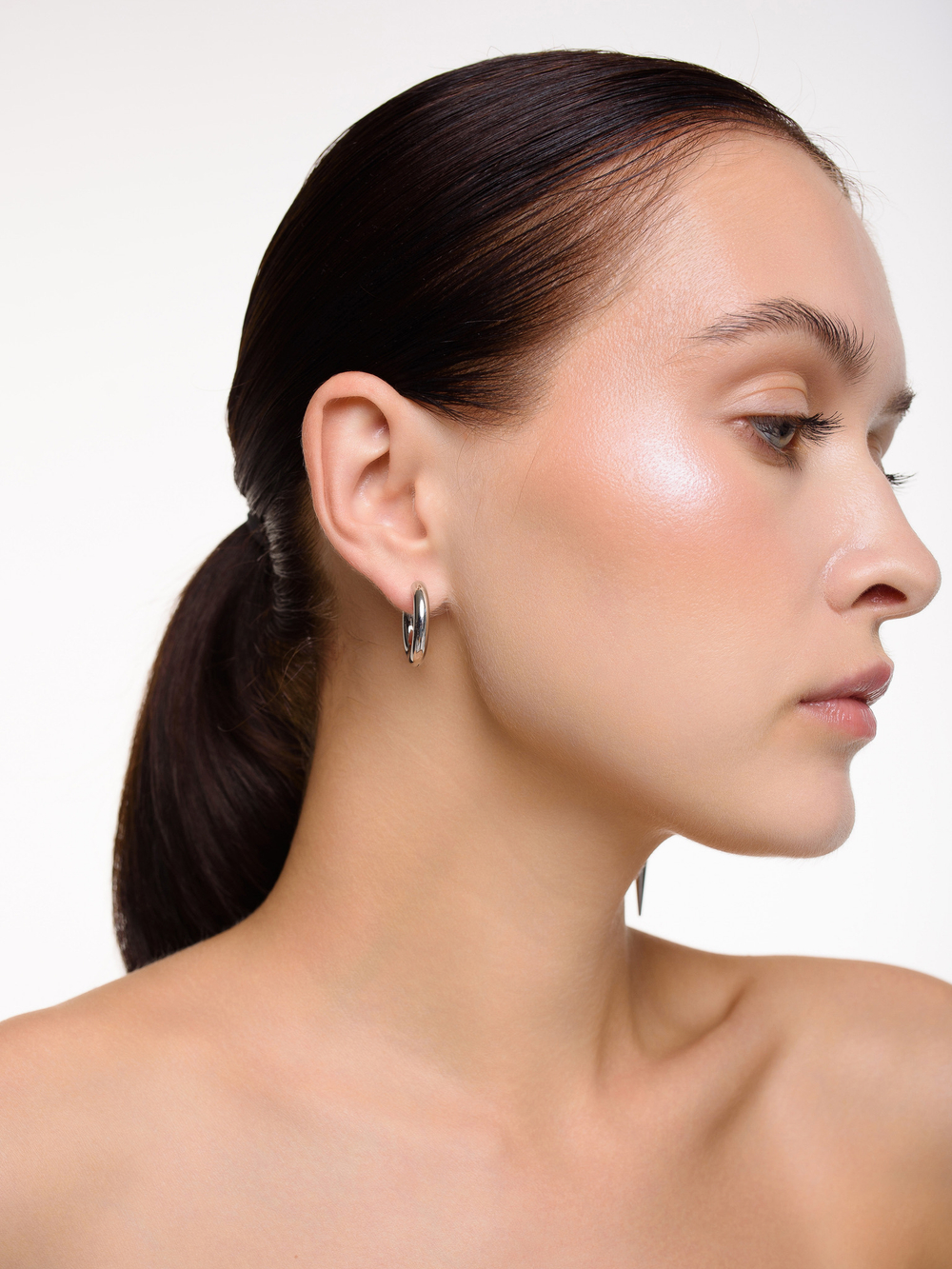 Серьги "White Soul Big" Silver