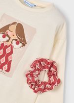 лонгслив с резинкой для волос