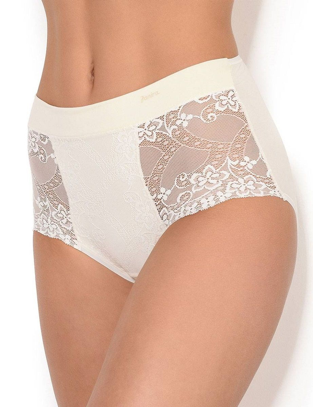 Высокие трусики Charm с кружевом (Размер: M) (Цвет: белый)