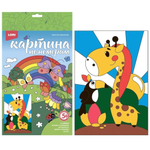 Картина по номерам 20*28,5см Веселые картинки "Жирафик и тукан" (Lori)