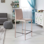 Стул полубарный Rolf, кожа капучино