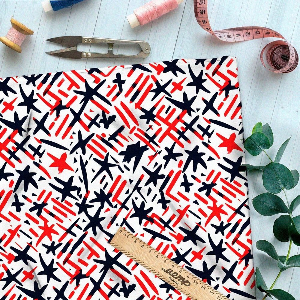 Ткань премиум таффета вибрирующие созвездия