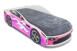 Кровать с матрасом Бельмарко Бондмобиль розовый