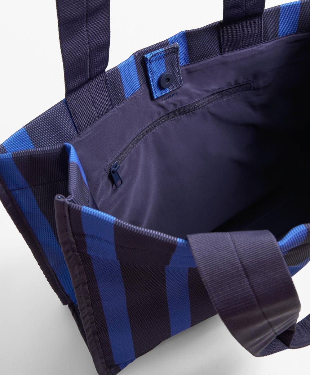 Oysho Сумка-шоппер полосатая, темно-синий