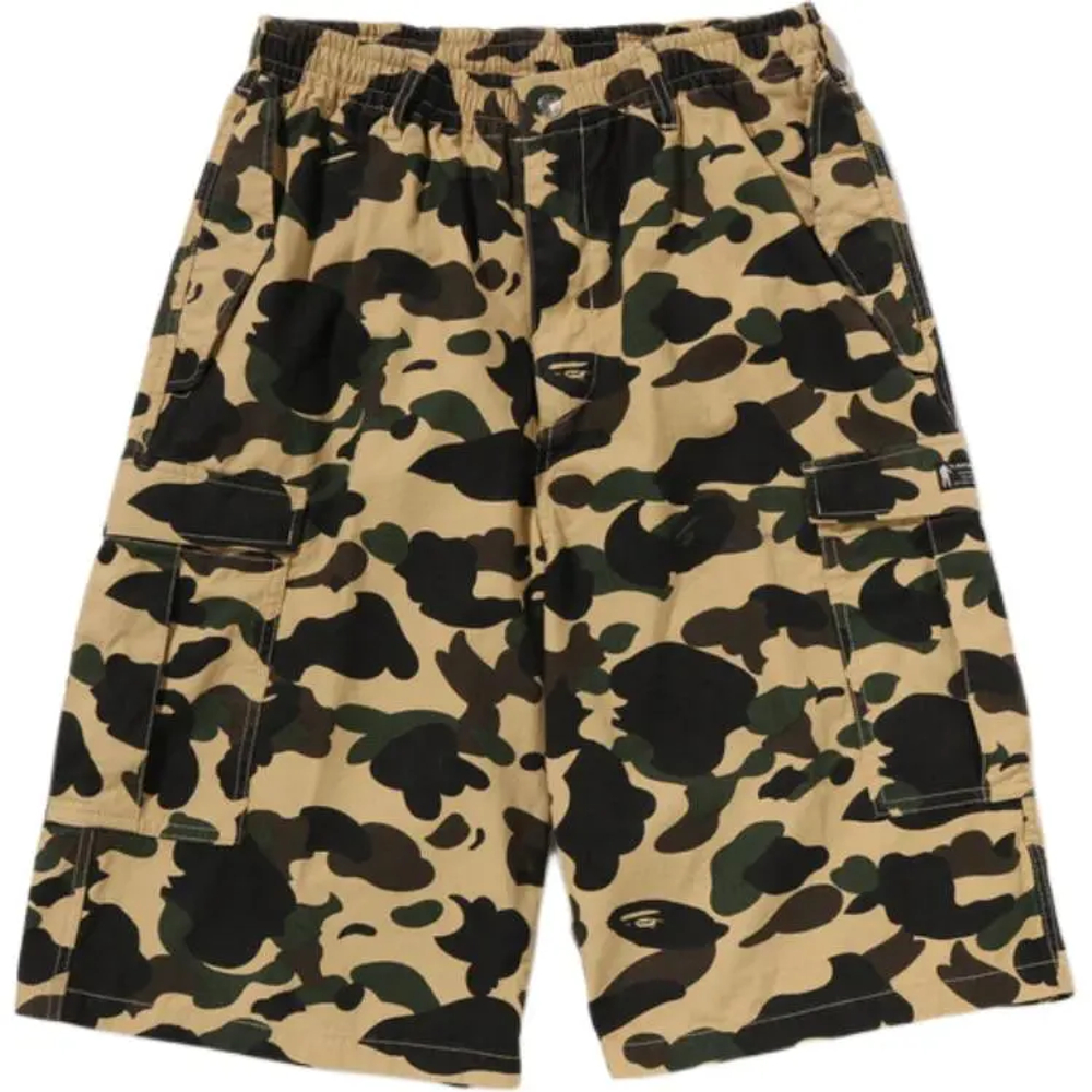 A Bathing Ape Bathing Ape Ss26 Cargo Шорты Camouflage Cotton Knee Length Брюки