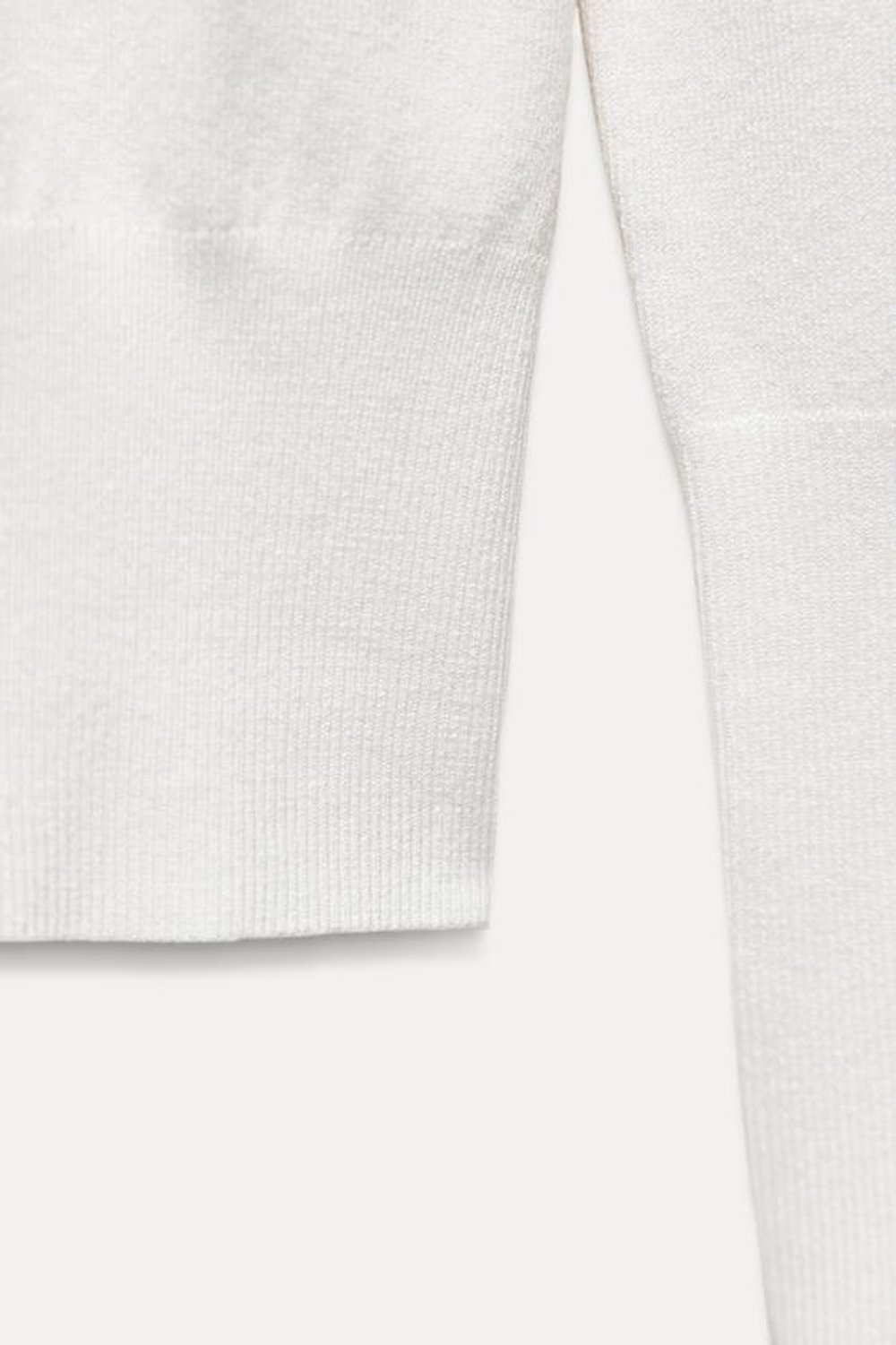 ZARA БАЗОВЫЙ ОДНОТОННЫЙ ДЖЕМПЕР, ЭКРЮ