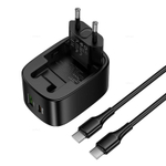 Складное зарядное устройство на Type-C Hoco CS102A PD30W+QC3.0 (black)