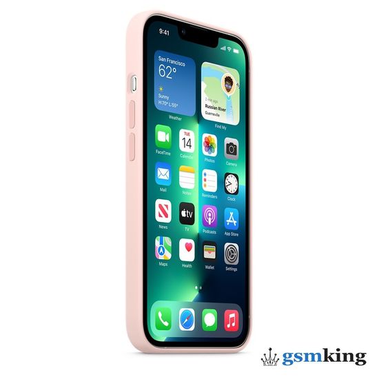 Apple Silicone Case with MagSafe iPhone 13 Pro Max Chalk Pink «Розовый мел» MM2R3ZE/A