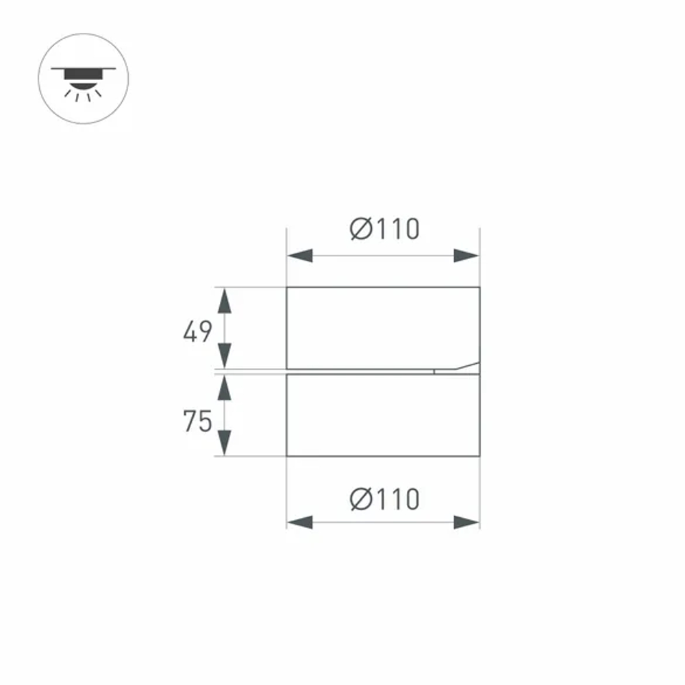 Светильник SP-RONDO-FLAP-R110-25W Day4000 (WH, 110 deg) (Arlight, IP40 Металл, 3 года) 028160