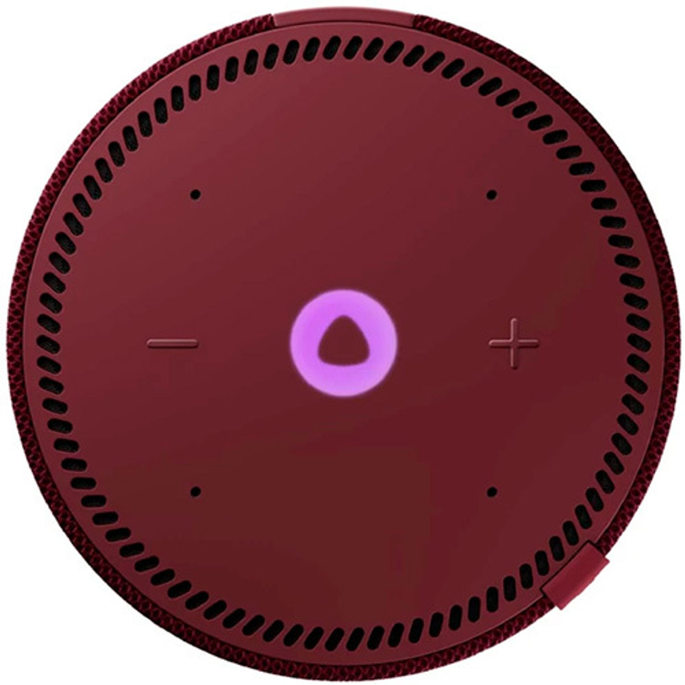 Умная колонка Yandex Станция Мини с часами Алиса красный 10W 1.0 BT 10м (YNDX-00020R)