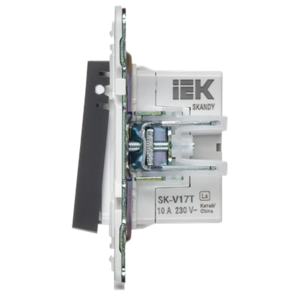 SKANDY Кнопка звонка с индикацией для отелей 10А SK-V17T титан IEK