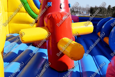 Большая площадка с высокой горкой "Дино-городок", 15*15*6 м