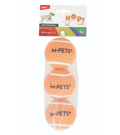 Игрушка для собак Hop Теннисный мяч оранжевый 6,4см упаковка из 3шт Mpets, Арт.10670799
