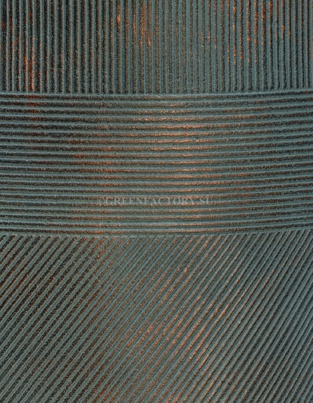 Кашпо TREEZ ERGO - серия Graphics - Низкая чаша - Окись с медной патиной